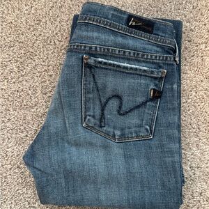 7 For All Mankind Women’s Boot Cut Jeans in Medium Blue Wash